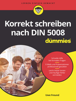 cover image of Korrekt schreiben nach DIN 5008 für Dummies